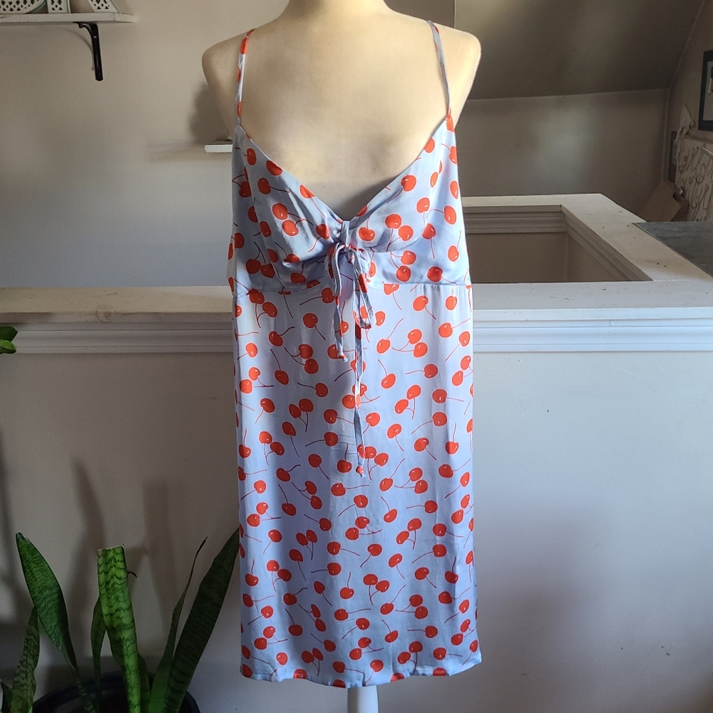 NWT Cherry Print Slip Dress Size 0X